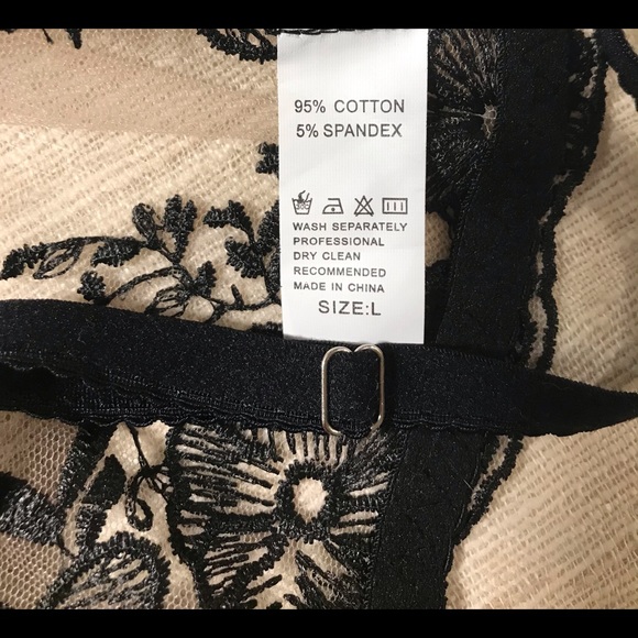 Embroidered Mesh Underwire Lingerie Set - Picture 7 of 10